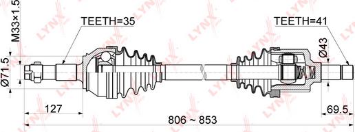 LYNXauto CD-1045 - Albero motore / Semiasse autozon.pro