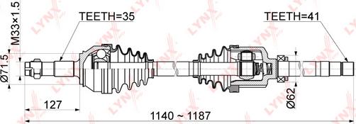 LYNXauto CD-1046 - Albero motore / Semiasse autozon.pro