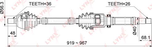 LYNXauto CD-1008 - Albero motore / Semiasse autozon.pro