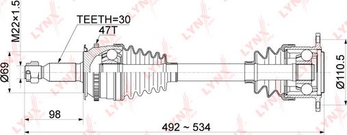 LYNXauto CD-1086A - Albero motore / Semiasse autozon.pro