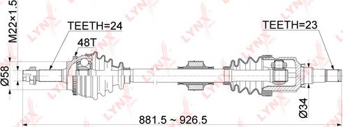 LYNXauto CD-1146A - Albero motore / Semiasse autozon.pro