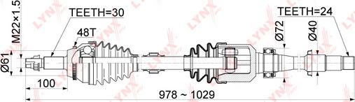 LYNXauto CD-1151A - Albero motore / Semiasse autozon.pro