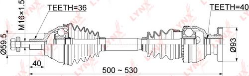 LYNXauto CD-1166 - Albero motore / Semiasse autozon.pro