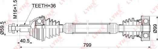 LYNXauto CD-1131 - Albero motore / Semiasse autozon.pro