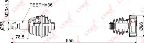 LYNXauto CD-1225 - Albero motore / Semiasse autozon.pro