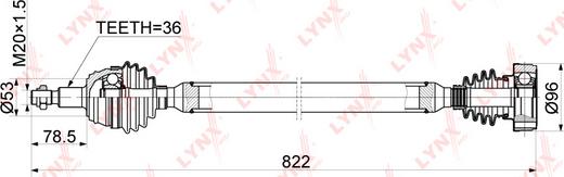 LYNXauto CD-1220 - Albero motore / Semiasse autozon.pro