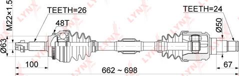 LYNXauto CD-7510A - Albero motore / Semiasse autozon.pro