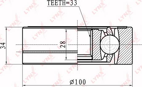 LYNXauto CI-8008 - Kit giunti, Semiasse autozon.pro