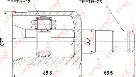 LYNXauto CI-3761 - Kit giunti, Semiasse autozon.pro