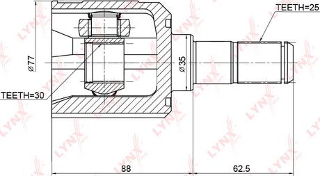 LYNXauto CI-3709 - Kit giunti, Semiasse autozon.pro