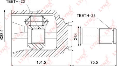 LYNXauto CI-3719 - Kit giunti, Semiasse autozon.pro