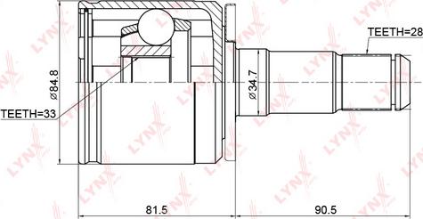 LYNXauto CI-3710 - Kit giunti, Semiasse autozon.pro