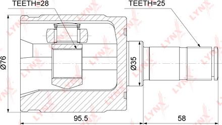 LYNXauto CI-3735 - Kit giunti, Semiasse autozon.pro