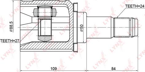 LYNXauto CI-3723 - Kit giunti, Semiasse autozon.pro