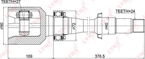 LYNXauto CI-3722 - Kit giunti, Semiasse autozon.pro