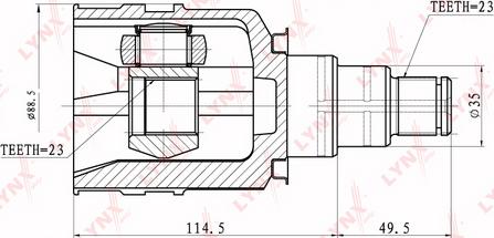 LYNXauto CI-7502 - Kit giunti, Semiasse autozon.pro