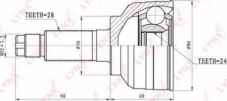 LYNXauto CO-4400 - Kit giunti, Semiasse autozon.pro