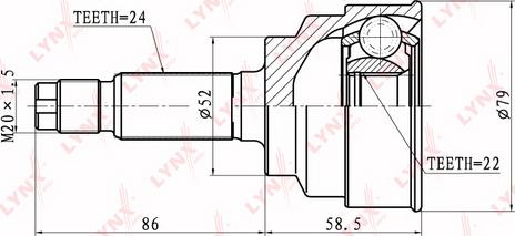 LYNXauto CO-4402 - Kit giunti, Semiasse autozon.pro