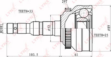 LYNXauto CO-5901A - Kit giunti, Semiasse autozon.pro