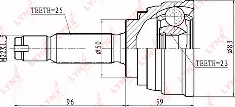 LYNXauto CO-5502 - Kit giunti, Semiasse autozon.pro