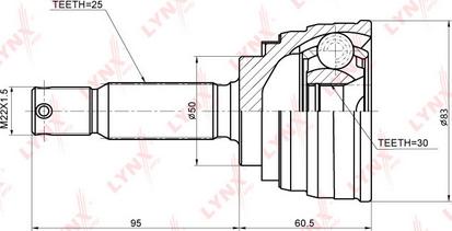 LYNXauto CO-5519 - Kit giunti, Semiasse autozon.pro