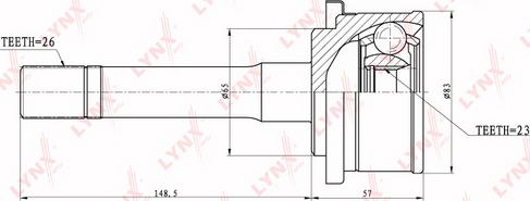 LYNXauto CO-5104 - Kit giunti, Semiasse autozon.pro