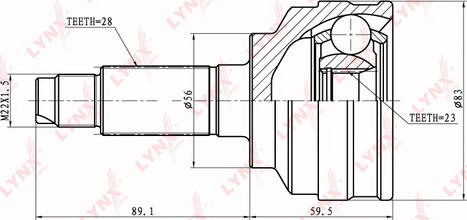 LYNXauto CO-5105 - Kit giunti, Semiasse autozon.pro