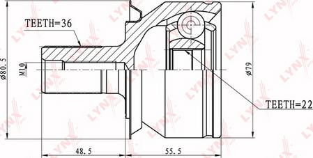 LYNXauto CO-5102 - Kit giunti, Semiasse autozon.pro