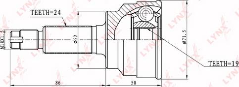 LYNXauto CO-5107 - Kit giunti, Semiasse autozon.pro