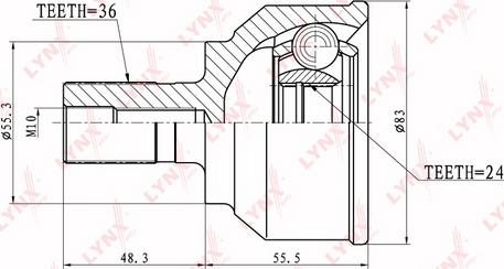 LYNXauto CO-5113 - Kit giunti, Semiasse autozon.pro