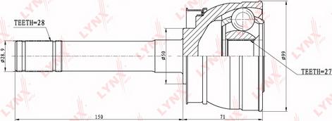 LYNXauto CO-5709 - Kit giunti, Semiasse autozon.pro