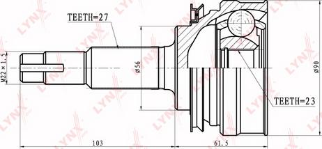 LYNXauto CO-5705 - Kit giunti, Semiasse autozon.pro