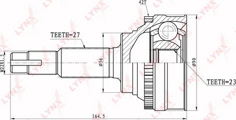 LYNXauto CO-5706A - Kit giunti, Semiasse autozon.pro