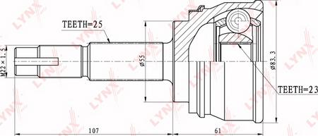 LYNXauto CO-5703 - Kit giunti, Semiasse autozon.pro