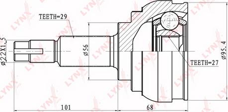 LYNXauto CO-5714 - Kit giunti, Semiasse autozon.pro