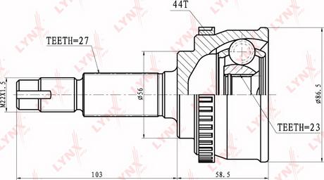 LYNXauto CO-5717A - Kit giunti, Semiasse autozon.pro