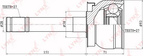 LYNXauto CO-5726 - Kit giunti, Semiasse autozon.pro