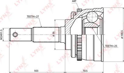 LYNXauto CO-5777A - Kit giunti, Semiasse autozon.pro