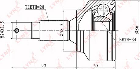 LYNXauto CO-6104 - Kit giunti, Semiasse autozon.pro