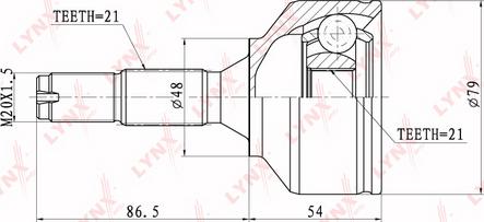 LYNXauto CO-6101 - Kit giunti, Semiasse autozon.pro