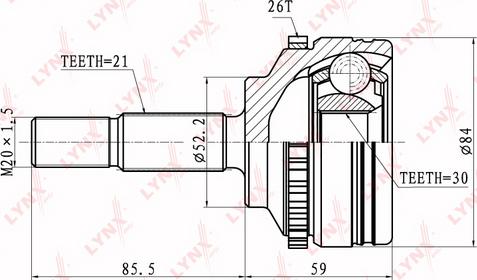 LYNXauto CO-6304A - Kit giunti, Semiasse autozon.pro