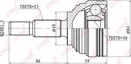 LYNXauto CO-6326 - Kit giunti, Semiasse autozon.pro