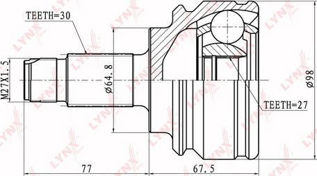 LYNXauto CO-1400 - Kit giunti, Semiasse autozon.pro