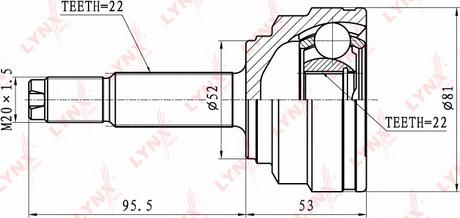 LYNXauto CO-1807 - Kit giunti, Semiasse autozon.pro