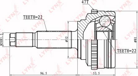 LYNXauto CO-1825A - Kit giunti, Semiasse autozon.pro