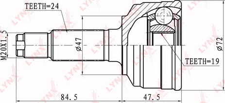 LYNXauto CO-1821 - Kit giunti, Semiasse autozon.pro