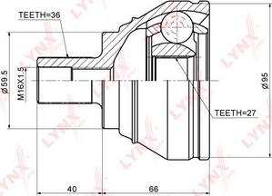 LYNXauto CO-1205 - Kit giunti, Semiasse autozon.pro