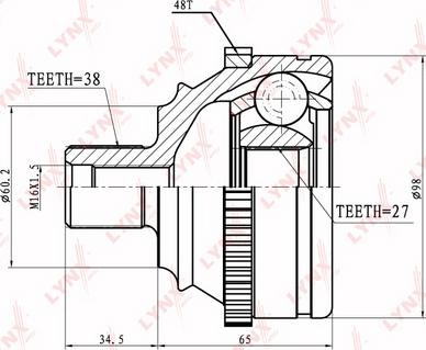 LYNXauto CO-8005A - Kit giunti, Semiasse autozon.pro