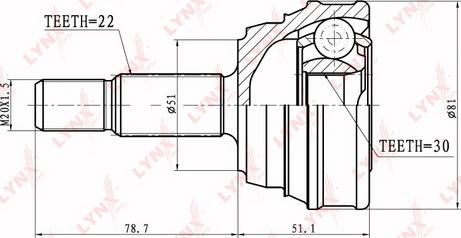 LYNXauto CO-8000 - Kit giunti, Semiasse autozon.pro