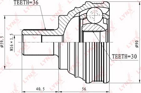 LYNXauto CO-8003 - Kit giunti, Semiasse autozon.pro